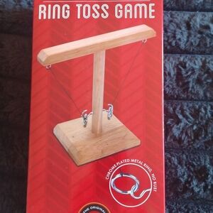 Ring Toss Game with Wooden Stand